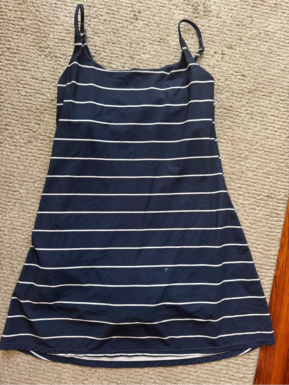Abercrombie & Fitch Navy and White Striped Mini Dress
